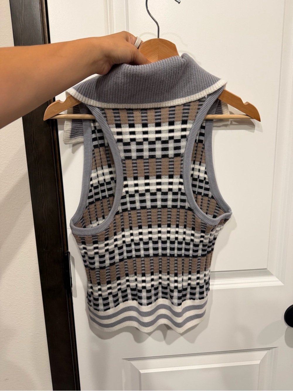Anthropology Maeve Halter Polo Sweater Tank - Picture 3 of 4
